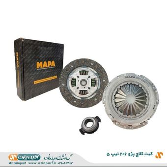 دیسک و صفحه و بلبرینگ 4 فنره برند آذین پارت مناسب 206تیپ 5