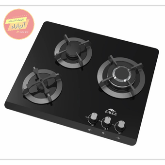 اجاق گاز سه شعله شیشه ای مشکی ایگل کد 131