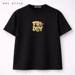 تیشرت باکسی نخ پنبه با چاپ FRIDAY | ضد حساسیت | کد 1460