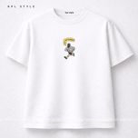 تیشرت باکسی 100٪ پنبه با چاپ مینیمال | کد 1321