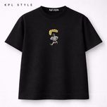 تیشرت باکسی 100٪ پنبه با چاپ مینیمال | کد 1321