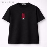 تیشرت باکسی 100٪ پنبه با چاپ مینیمال (Vespa) | کد 1323