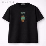 تیشرت اورسایز 100٪ پنبه با چاپ مینیمال | کد 1324