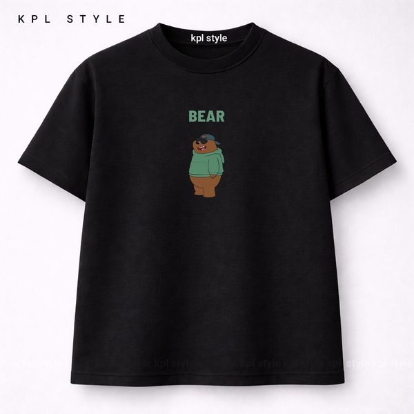 تیشرت اورسایز 100٪ پنبه با چاپ مینیمال | کد 1324