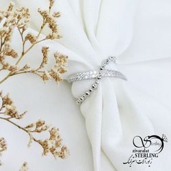 انگشتر نقره طرح ضرب دری با کد 13258