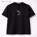 تیشرت باکسی 100٪ پنبه با چاپ مینیمال | کد 1326