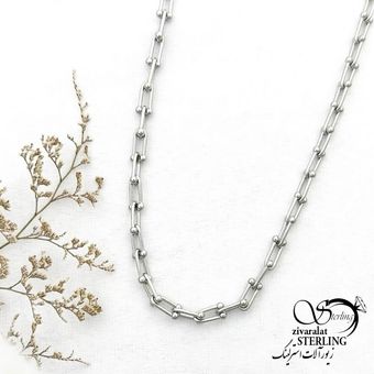 گردنبند تیفانی سفید طرح طلا کد 13293