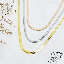 گردنبند ماری سه لاین برند استیل با کد 13309