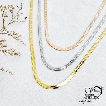 گردنبند ماری سه لاین برند استیل با کد 13309