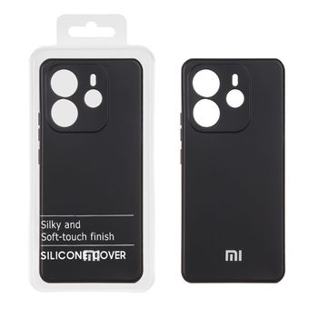 قاب نیو سیلیکون محافظ لنزدار Xiaomi Redmi Note 14 4G - RFF - مشکی (پک دار)