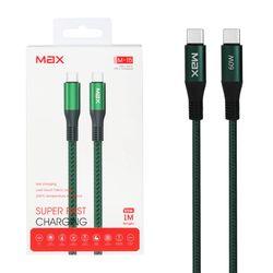 کابل شارژ فست Max Type-C To Type-C مدل M-15 65W - سبز - MMX