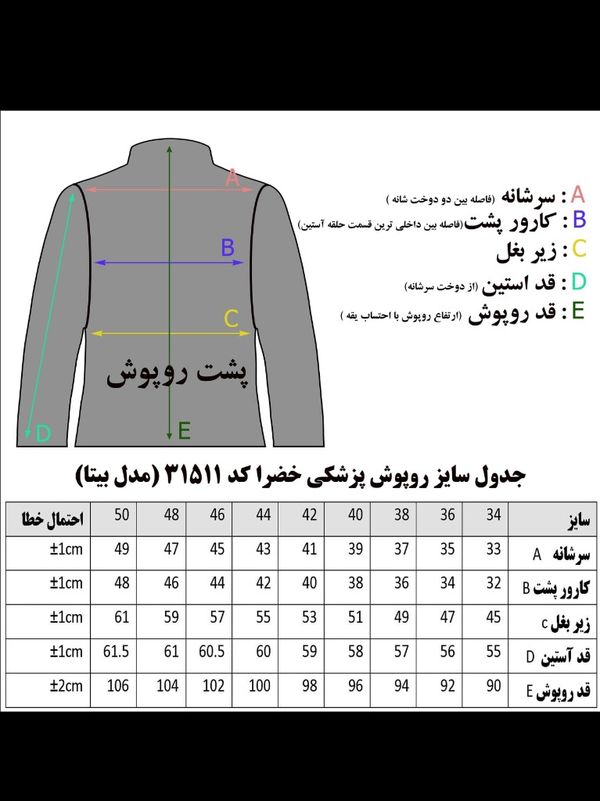 روپوش پزشکی بیتا