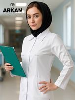 روپوش پزشکی یقه شکاری