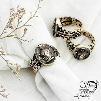 انگشتر طلاروس طرح تاج کد 13751
