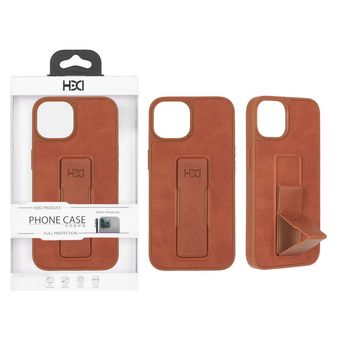 قاب اورجینال HDD چرمی استندشو مگنتی Apple iPhone 13 / iPhone 14 - صحرایی