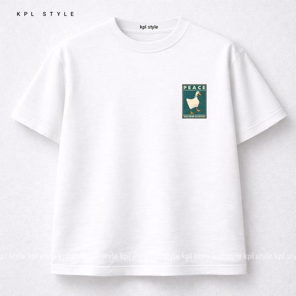 تیشرت باکسی 100٪ پنبه طرح (PEACE) | کد 1376