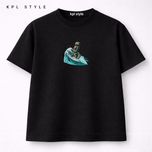 تیشرت باکسی 100٪ پنبه با چاپ مینیمال | کد 1378