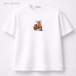 تیشرت باکسی طرح وسپا 100٪ پنبه | کد 1379