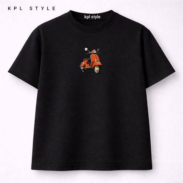 تیشرت باکسی طرح وسپا 100٪ پنبه | کد 1379