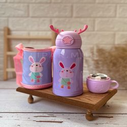 فلاسک کودک طرح گوزنی کیف دار