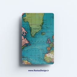 استیکر کارت بانکی مدل نقشه جهان - رستا دیزاین
