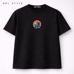 تیشرت باکسی 100٪ پنبه با چاپ مینیمال | کد 1309