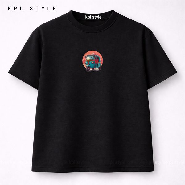 تیشرت باکسی 100٪ پنبه با چاپ مینیمال | کد 1309