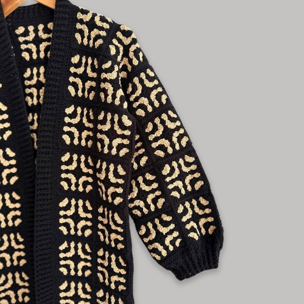 مانتو موتیف بافی مدل وهاب