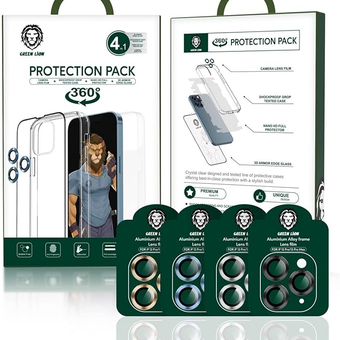 بسته محافظتی گرین لاین iPhone 13 Pro مدل GN4IN1HD13PBK 4 in 1 360° Protection Pack