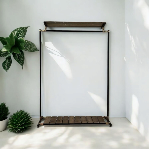 رگال لباس ایستاده چوب و فلز مدل سما