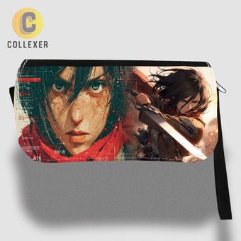 کیف دستی و جامدادی انیمه اتک آن تایتان طرح میکاسا آکرمن (Mikasa Ackerman) Attack On Titan - کد 04