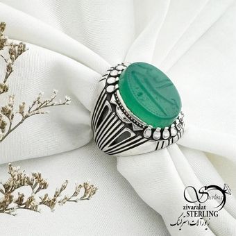 انگشتر نقره 925 عیار مردانه با ذکر حسبی الله کد 14054