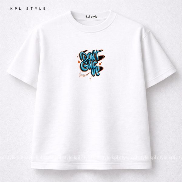 تیشرت باکسی 100٪ پنبه DON GIVE UP | فیت آزاد | کد 1464