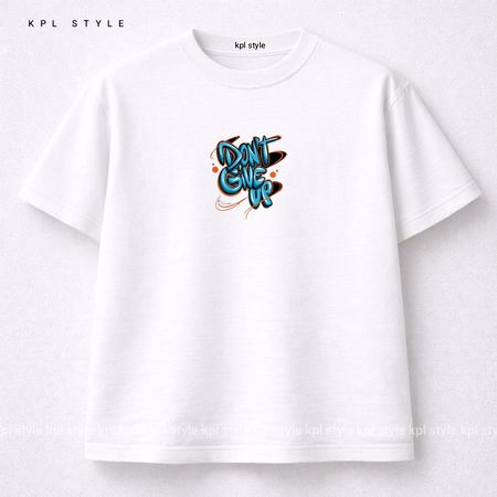 تیشرت باکسی 100٪ پنبه DON GIVE UP | فیت آزاد | کد 1464