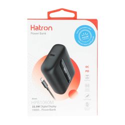پاوربانک (PD و فست شارژ) Hatron 10000mAh مدل HPB1060M 22.5W - مشکی