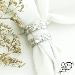 حلقه ست نقره نگین دار طرح طلا کد 14180