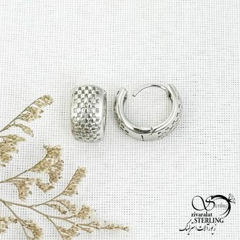 گوشواره ژوپینگ کلیپسی طرح حصیری کد 14603