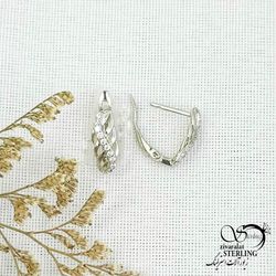 گوشواره ژوپینگ سفید جواهری کد 14605