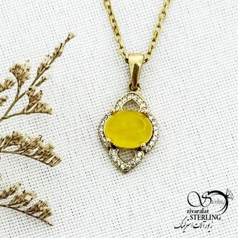 گردنبند شرف الشمس طلاروس طرح طلا کد 14678