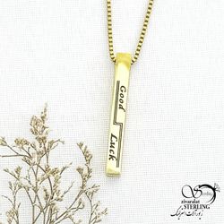 گردنبند استیل استوانه ای کد 14803