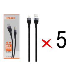 کابل شارژ فست آیفون Mossco مدل IC-18IP - مشکی (بسته 5 عددی)
