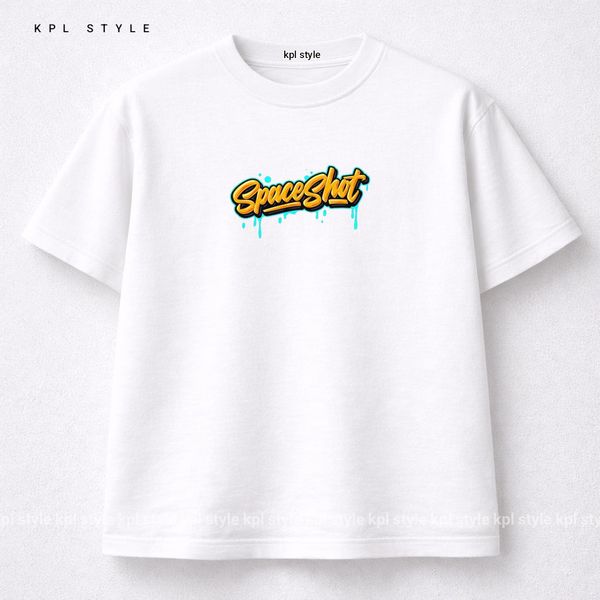 تیشرت باکسی 100٪ پنبه با طرح SPACE | تنفسپذیر | کد 1467