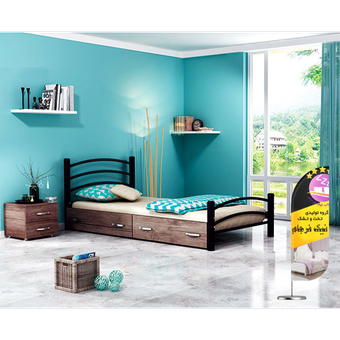 تخت خواب یک نفره مدل شادی فلزی
