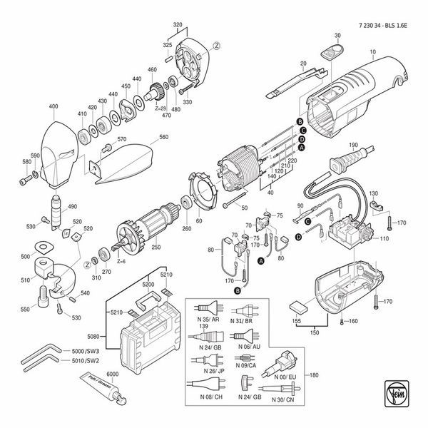 قیچی برقی فاین مدل  BLS 1.6 E