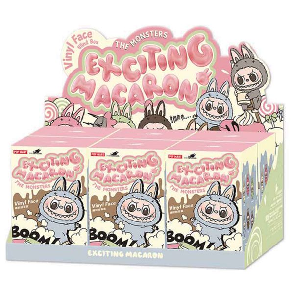 اسباب بازی شانسی پاپ مارت طرح عروسک لبوبو مدل THE MONSTER EXCITING MACARON DM