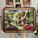 تابلو فرش ماشینی با قاب چوبی 114