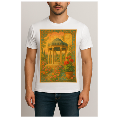 تیشرت سفید طرح حافظیه
