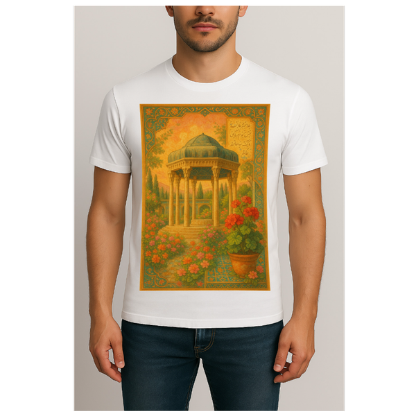 تیشرت سفید طرح حافظیه