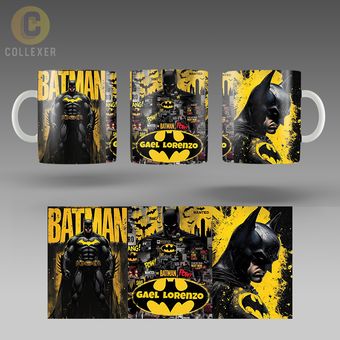 ماگ طرح بتمن (Batman) - کد 15 (سفید ، مشکی ، حرارتی)