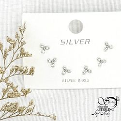 گوشواره گلبرگ سه تایی نقره ایتالیا کد 15020